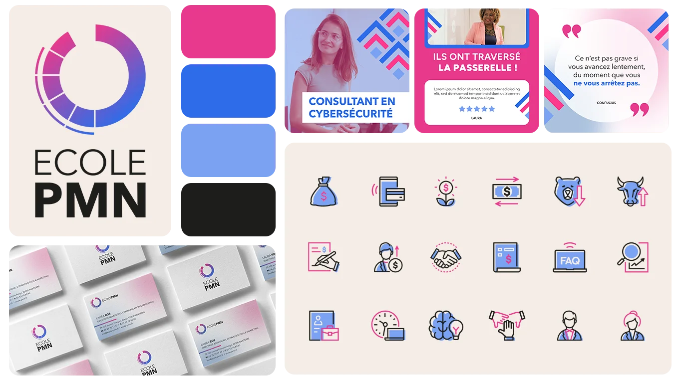 Univers graphique de l'école PMN.